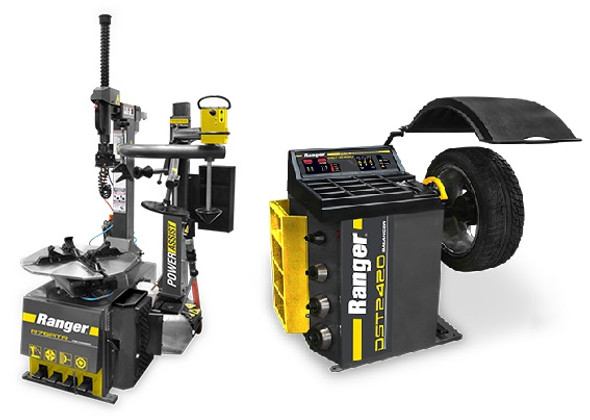 Ranger COMBO R76ATR Tilt-Back Tire Changer with Assist Tower | Wheel Balancer DST2420 Combo