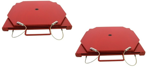  QSP  Red Carbon Steel Economy Passenger Car / Light Truck Alignment Turnplate Set