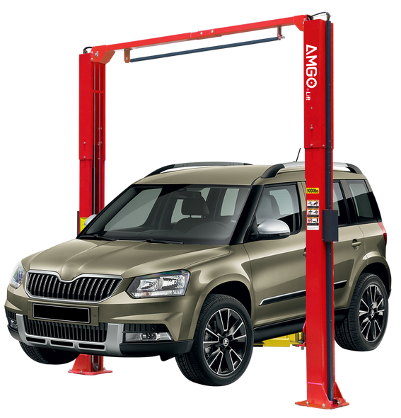  AMGO OH-10  ALI Certified 10,000 lbs. 2 Post Auto Lift  with Super-Asymmetric Arms
