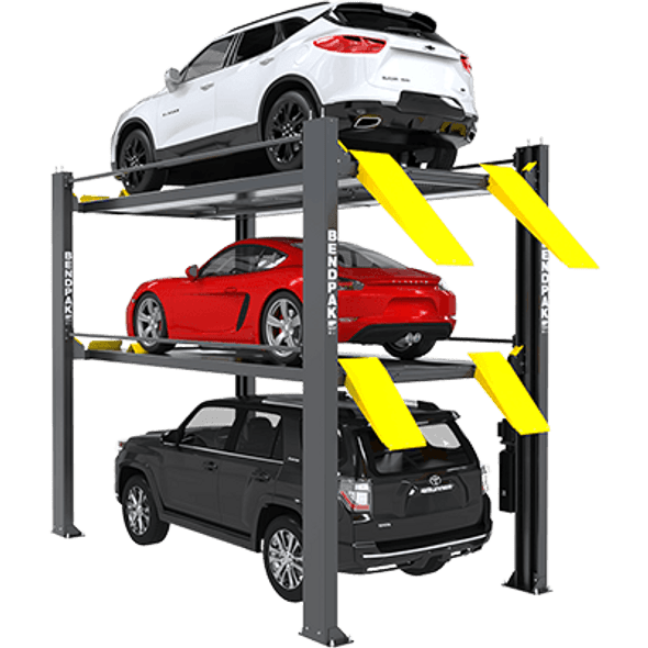 BendPak HD-973PX (5175267) 9,000 and 7,000 Lb. Capacity / Tri-Level Parking Lift / Extended / High Lift / SPECIAL ORDER