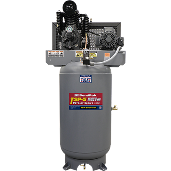 BendPak TSP-580V-601 (5179111) TSP-5 Patriot Series Air Compressor / 5 HP / 80-Gallon Vertical Tank / Made in USA