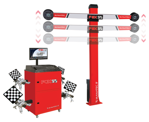Manatec FOX-3D-AUTOBOOM-XC - Portable 3D Wheel Alignment Machine for Lift Applications