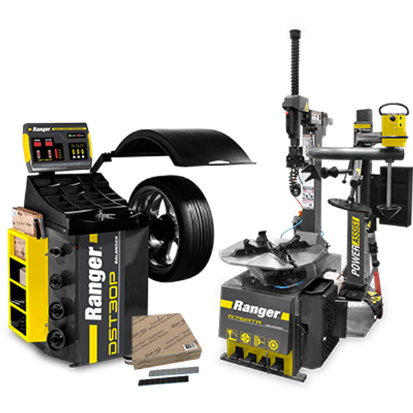 Ranger Combo R76ATR-L-110V + DST30P-110-220V  + Tape Wheel Weights / Blk. & Slv. 1400 pc.